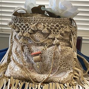 Boho hippie, chic festival bag/purse  vintage embellishments
